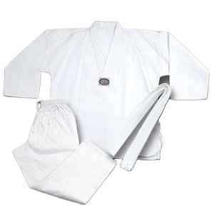 Uniforme de Taekwondo Unisex de Polialgodón con Cuello en V, Color Blanco, para Estudiantes, Tallas para Bebés y Niños Pequeños, Ropa de Artes Marciales, Marca OEM, Origen PK - Product Image 1