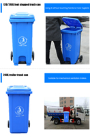 Poubelle à pédale avec roues 120L/240L, grande poubelle sur pied pour le recyclage