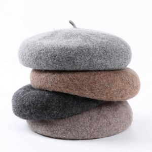 Women <b>Berets</b> French Style Lightweight Casual Classic Solid Color <b>Beret</b> Woolen Painter Hat - Product Image 4
