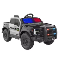 Camion télécommandé pour enfants style Noël, avec lumières LED, batterie 12V, pièces de course, jouets pour bébés, extérieur
