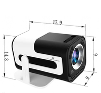 Proyector JY320, Chip Amlogic 950S, Memoria 2G+16G, Decodificación 4K, 180 °   Proyector, Ideal para Entretenimiento Familiar y Uso en el Dormitorio
