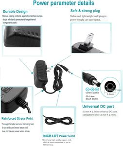 Adaptateur secteur 100-240VAC vers 5V 3A 15W AU US EU UK avec boîtier noir - Product Image 2