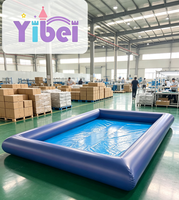 Piscine gonflable en PVC, grande piscine rectangulaire gonflable, piscine gonflable pour jardin, piscine gonflable pour jeux aquatiques en plein air