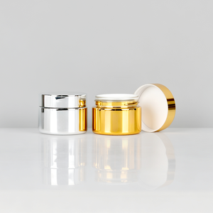 Frascos cosméticos de vidrio electrochapados en oro y plata de 5ml-50ml, fáciles de transportar, para productos de cuidado de la piel, crema facial y loción. - Product Image 4