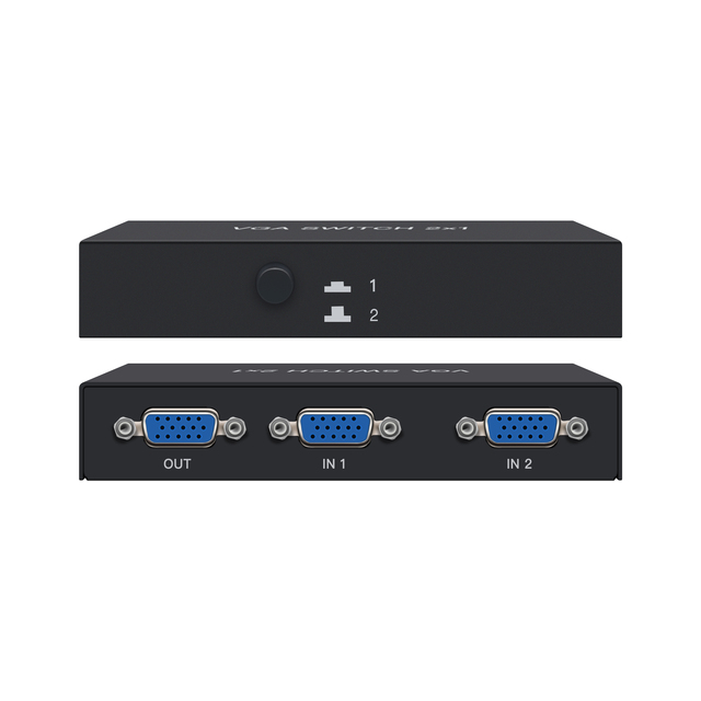 2-Port VGA Video Switch 2x1 1920*1440 2input 1output Selector Splitters & Converters