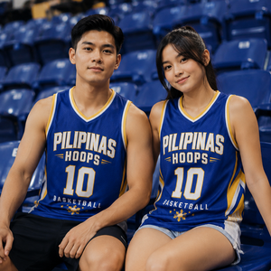 Maillot de basket-ball des Philippines personnalisé avec nom et numéro de l'équipe, maillot de sport en mesh, vêtements d'ambiance d'équipe - Product Image 1