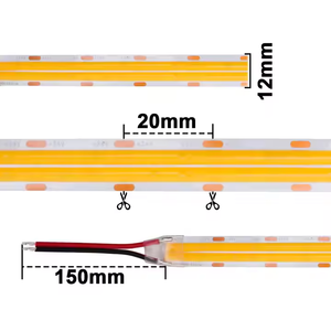 DC 24V esnek çift sıra 12mm PCB 99cob <span class=keywords><strong>Led</strong></span> ışık şerit FCOB <span class=keywords><strong>Led</strong></span> ışık şerit yok voltaj düşüşü - Product Image 2