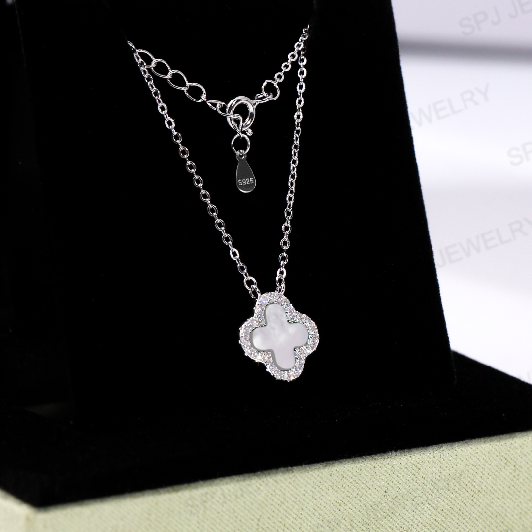 Necklace-Silver-White