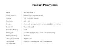 Reloj Inteligente Haylou Solar 5 <span class=keywords><strong>Escort</strong></span> Extreme AVdventure con Pantalla AMOLED de 1.58 Pulgadas, Resistente al Agua IP68, Ideal para Regalo - Product Image 5
