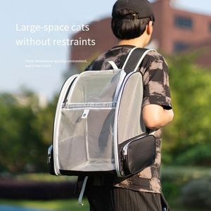 Breathable Mesh Pet Carrier <b>Backpack</b>, Foldable Large Space <b>Cat</b> Bag, Portable Travel <b>Backpack</b> for <b>Cats</b> & Small Dogs - Product Image 3