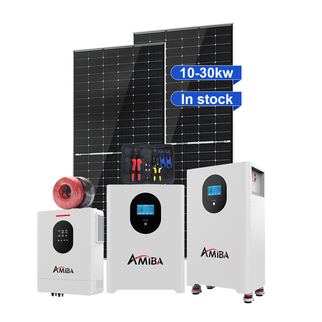 Complete LiFePO4 Battery Solar Energy System 5kw 10kw 20kw 30kw Solar Panel Kit Hybrid Off Grid Solar Generator System for Home