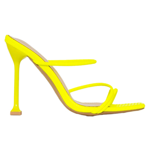 <span class=keywords><strong>Sandali</strong></span> con <span class=keywords><strong>tacco</strong></span> alto sexy arancione neon personalizzati per donna - Product Image 5