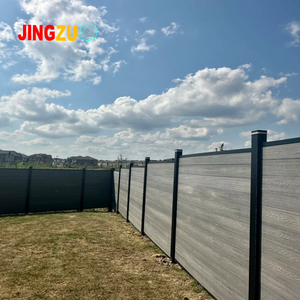 Panneaux de clôture extérieurs en composite plastique WPC écologiques 2026 avec cadre en bois et aluminium pour cour et jardin, offrant une protection de l'intimité - Product Image 2