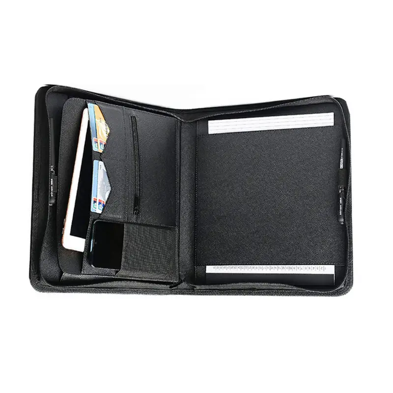 Индивидуальная заводская настройка A4 Pu кожаный портфель папка для файлов сумка с отделениями для карт/ручки