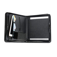 Porte-documents en cuir PU personnalisé sur mesure avec emplacements pour cartes/stylos