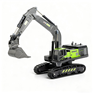 Set de Vehículos de Ingeniería de Aleación para Niños: Excavadora de Juguete, Máquina de Simulación con Gancho, Pala y Grúa, Modelo para Niño - Product Image 5