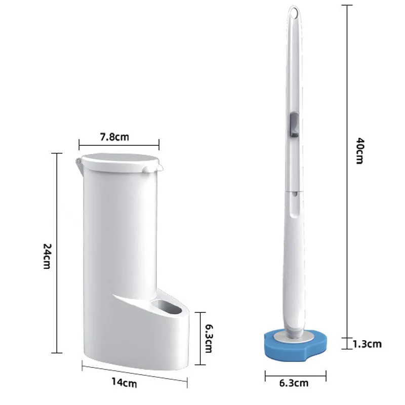 Sistem sikat pembersih Toilet plastik TPR sekali pakai, ramah lingkungan dengan isi ulang untuk mencuci kamar mandi