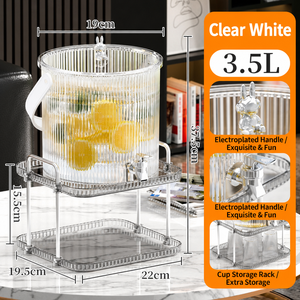 <span class=keywords><strong>Pichet</strong></span> de luxe grande capacité pour eau froide avec robinet, ensemble distributeur de boissons pour fruits et thé, seau portable pour jus de fruits et eau - Product Image 5