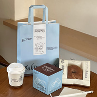 Mini boîte à gâteaux en papier ondulé de 2 pouces emballage de célébrité Internet pour Desserts cuits au four Mousse à mille couches Logo UV pour la nourriture