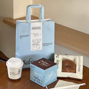 Mini 2-inch Giấy gợn sóng bánh Hộp <span class=keywords><strong>internet</strong></span> nổi tiếng bao bì cho món tráng miệng nướng ngàn lớp mousse UV logo cho thực phẩm - Product Image 3