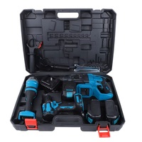 Ensemble d'outils au lithium avec batterie 4.0Ah, meuleuse d'angle sans fil, marteau électrique, clé électrique, mallette de transport, garantie 1 an, OEM