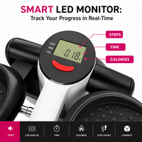 Mini stepper YUNPAO, machine portable avec cadre en acier, stepper d'escalade avec bandes pour la maison, la salle de sport, l'exercice cardiovasculaire et des exercices pour les membres inférieurs.