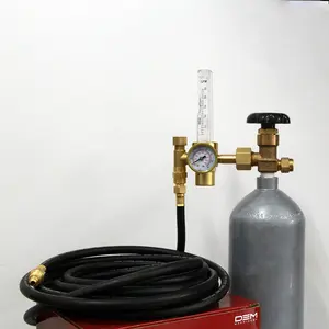 Gas Pressure Regulator Regulator DEM WR1300 Industrial CGA320/580 Full Brass Co2 /Argon Gas Flowmeter Welding Regulators With Hose