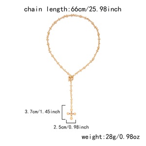 Collar <span class=keywords><strong>de</strong></span> <span class=keywords><strong>Cadena</strong></span> Ajustable con Colgante <span class=keywords><strong>de</strong></span> Cruz y Decoración Floral, Joyería Cristiana para Oración, para <span class=keywords><strong>Hombre</strong></span> y Mujer - Product Image 6