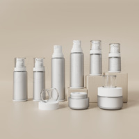 Ensemble d'emballages cosmétiques blancs à faible MOQ (100 pièces) – Bouteilles en plastique avec pompe pour crème et lotion de soin (30ml, 50ml, 100ml, 120ml) – Impression personnalisée
