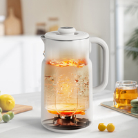 HANBO Qualité Logo Acceptable Grande Capacité 304 En Acier Inoxydable Double Paroi 1.5L Bouilloire Chauffe-eau Électrique