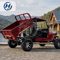 Mini UTV OEM 350CC à essence avec remorque de remorquage, robuste, tout-terrain, pour le transport sur les plateaux de tournage, en acier Q235B, 65KM/H