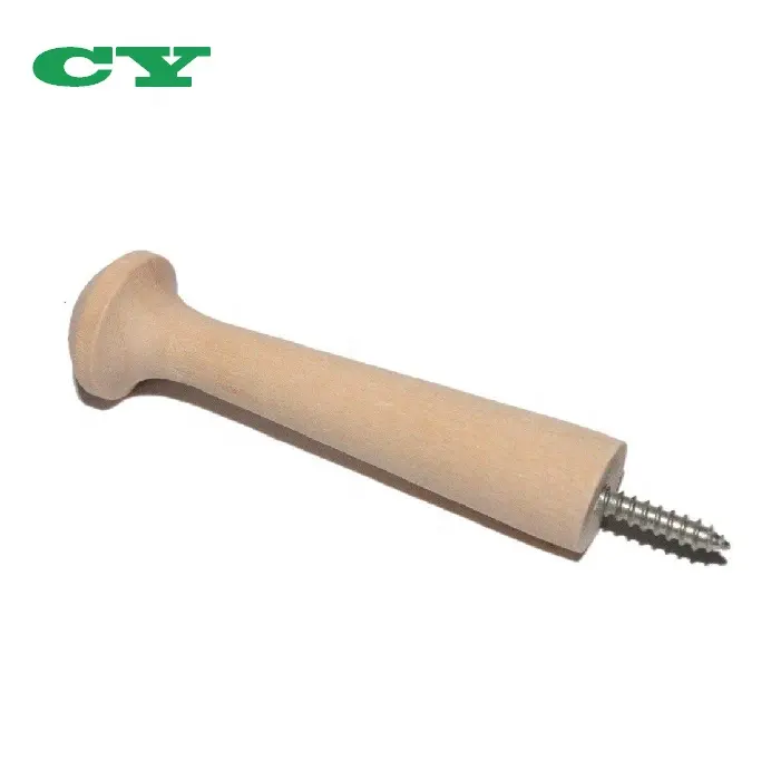 Houten Lengte Plus Hangerbolt Berken Hardhout Schroef-Op Shaker Pinnen Voor DIY