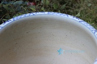 RZFH03-C Jardinière en céramique de grande taille, motif de dragon volant bleu et blanc peint à la main