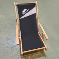 Chaise inclinable pliante en bois de hêtre de loisirs de plein air imprimée sur mesure