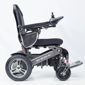KSM-606 Premium Motorized Electric Wheelchair with Light Aluminum Frame Compact Folding Travel Power <b>Chair</b> Wholesale Supplier - Product Image 1