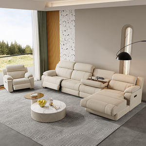 Canapé en tissu moderne de luxe en forme de L, chaise longue, 3 <span class=keywords><strong>places</strong></span>, inclinable, ensemble combiné, mobilier modulaire pour salon - Product Image 1