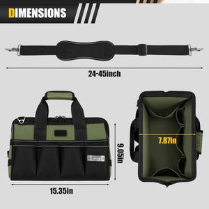 Multifunctional Multi-Pocket Nylon Zipper Portable <b>Tool</b> <b>Bag</b> with Strap for Woodworking Hardware Storage - Product Image 5