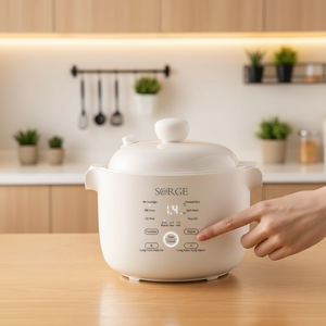 หม้อตุ๋นไฟฟ้าอัจฉริยะขนาด 1.2 ลิตร พร้อมโปรแกรมตั้งเวลา หม้อด้านในทำจากเซรามิก ควบคุมด้วยระบบดิจิตอล เหมาะสำหรับทำโจ๊กเด็กและซุป - Product Image 1