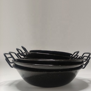 Hot <span class=keywords><strong>Sale</strong></span> Spanische <span class=keywords><strong>Paella</strong></span> Pfanne Doppel ohren Emaille Bratpfanne 16cm bis 40cm mit Griffen - Product Image 4