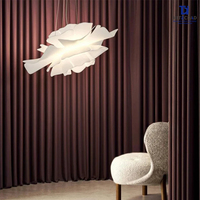 Nordique hôtel Restaurant maison nordique décoration haute qualité fer acrylique lustre chambre moderne fleur suspension lampe