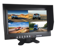 Moniteur d'écran CVBS 720P à quatre canaux de 9 pouces avec fonction de ligne de déclenchement, garantie de 18 mois, applicable aux camions, excavatrices et fourgonnettes