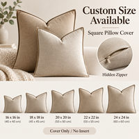Housse de coussin en tissu uni, plusieurs tailles disponibles, décoration de canapé, housse de coussin