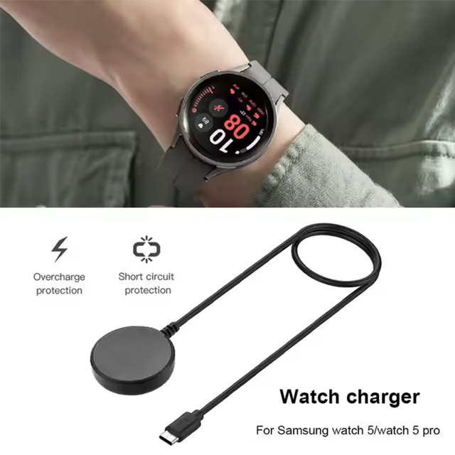 Portable Wireless Watch Charger Charging Dock Station for Samsung Watch Galaxy 5 Pro 5/4/3 Active 2/1Gear Sport/S3