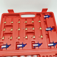 Kit de Test de débit d'injecteur de pièces d'excavatrice de haute qualité avec 18 adaptateurs outil de véhicule de testeur d'adaptateur de rampe commune