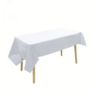 Premium Heavy Duty PE Solid Color <b>Waterproof</b> Wedding Birthday Baby Shower Party Event <b>Table</b> <b>Cover</b> Disposable Tablecloth - Product Image 3