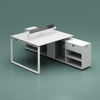 Table de travail modulaire moderne à plan ouvert pour 2 personnes Poste de travail Mobilier de bureau Bureaux pour le personnel