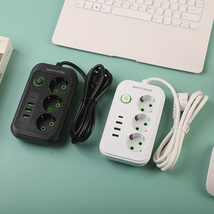 3USB + 1type-c giao diện Nga Ổ Cắm Châu Âu lỗ hộp tiêu chuẩn đen trắng - Product Image 1