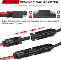 Câble de connecteur de panneau solaire connecteur SAE 10AWG vers connecteurs solaires mâles et femelles pour chargeur de batterie d'alimentation cc de panneau solaire de RV