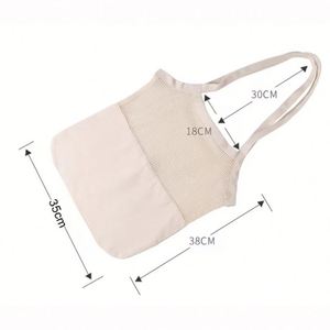 Wholesale Custom Cotton Mesh <b>Bag</b> Daily Leisure Shopping <b>Net</b> <b>Bag</b> Shopping Fruit and Vegetable <b>Net</b> <b>Bag</b> Cotton - Product Image 2