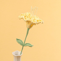 Couronne de fleurs éternelles en laine tricotée sur mesure de 50 cm, fleurs au crochet de myrte crêpe, pour le Nouvel An chinois et Noël
